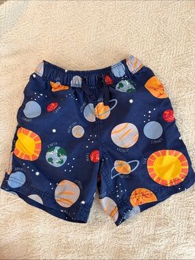 Hanna Anderson Size 5 Boys Space Swim Trunks